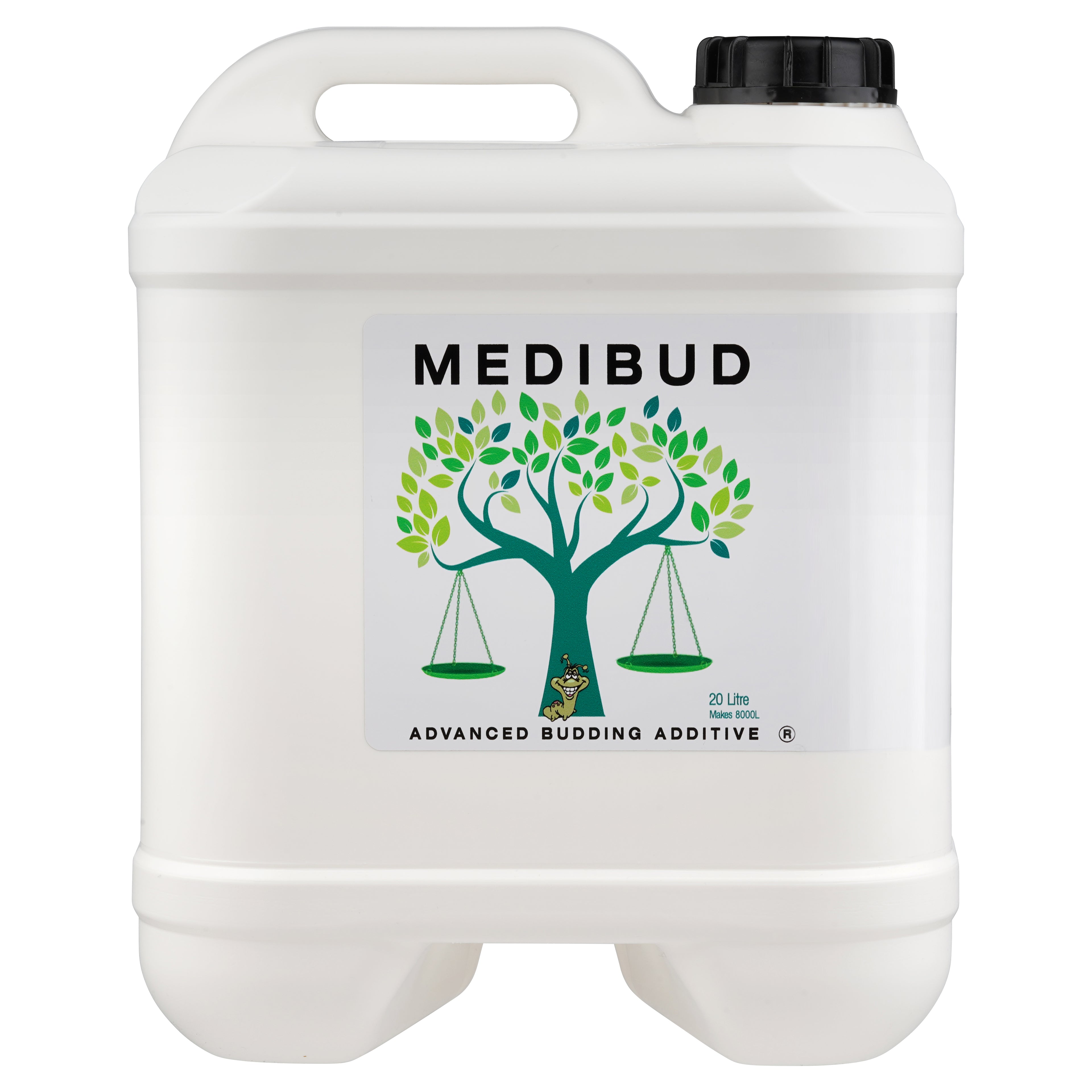 Medibud liquid fertiliser bottle and label